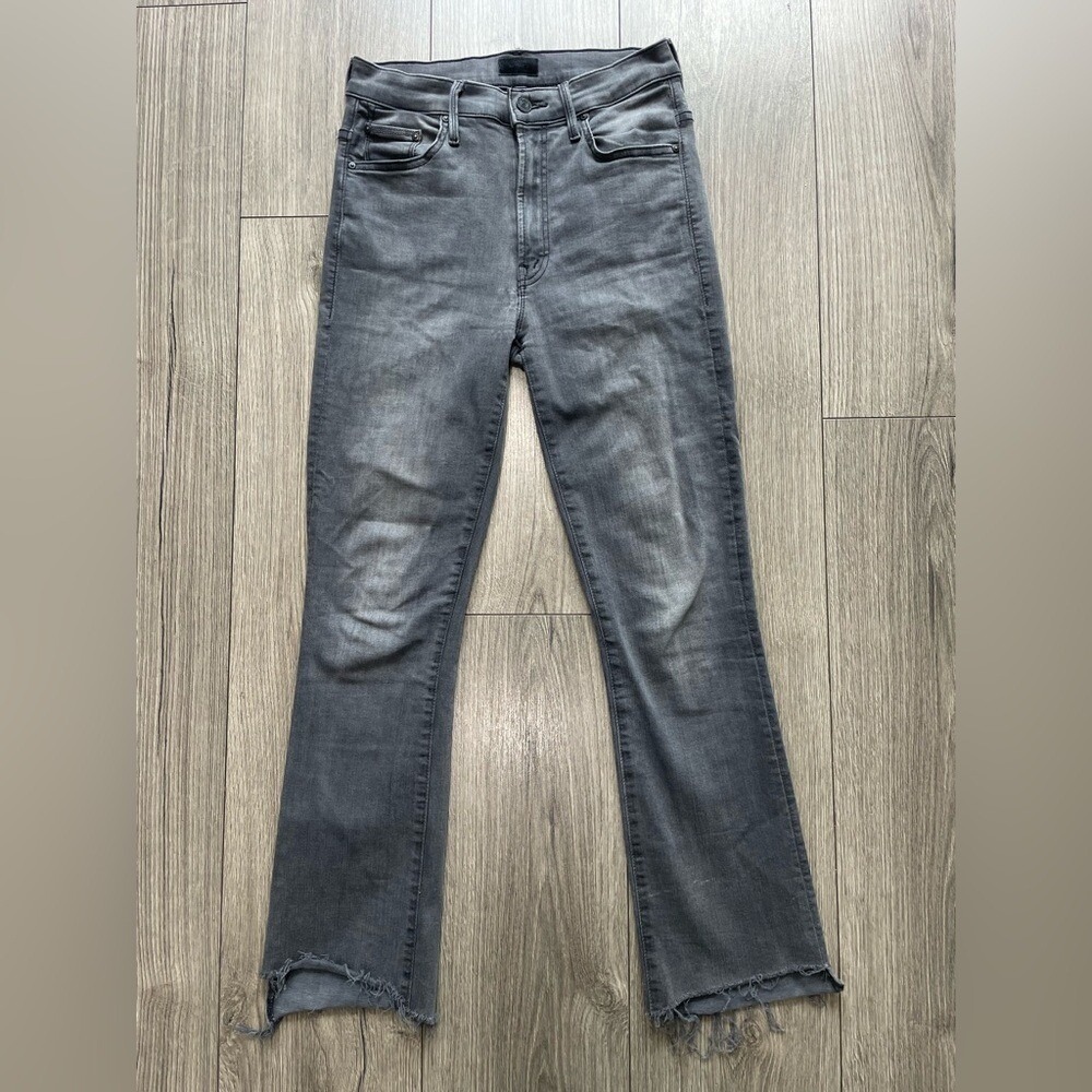 MOTHER Insider Crop Step Fray Jeans in Dancing in the Moonlight Size 26